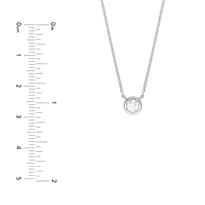 1/4tcw Diamond Bezel Necklace