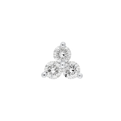 1-7/8tcw 4.2mm Diamond Trio Stud Earrings