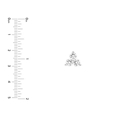1-7/8tcw 4.2mm Diamond Trio Stud Earrings