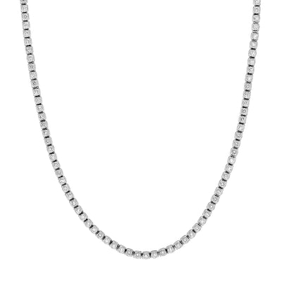 Large Bezel Set Diamond Necklace (7tcw)