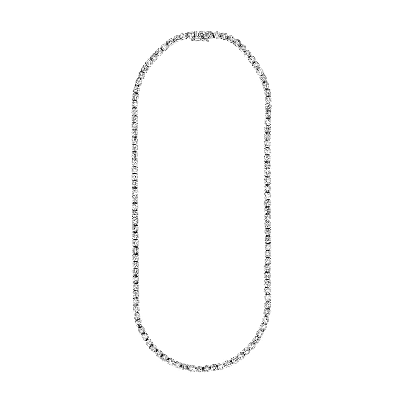 Large Bezel Set Diamond Necklace (7tcw)