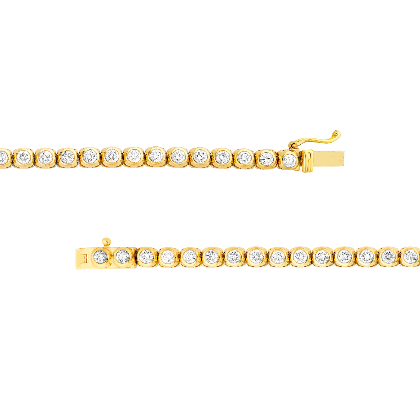 Large Bezel Set Diamond Necklace (7tcw)