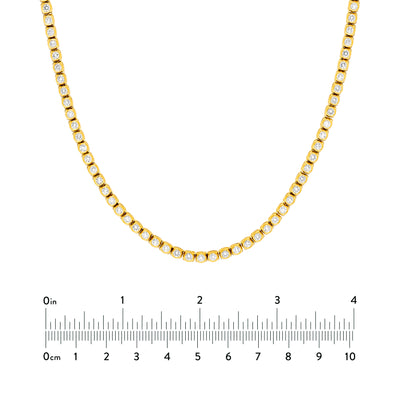 Large Bezel Set Diamond Necklace (7tcw)