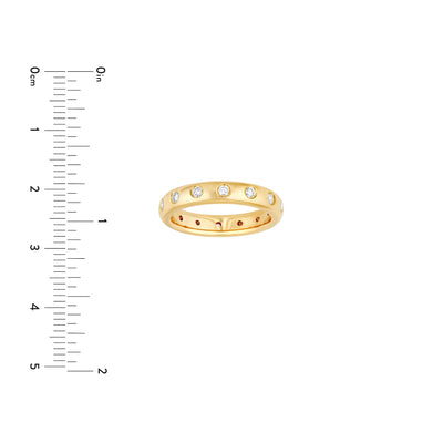 1/2tcw Round Diamond Straight Band Ring