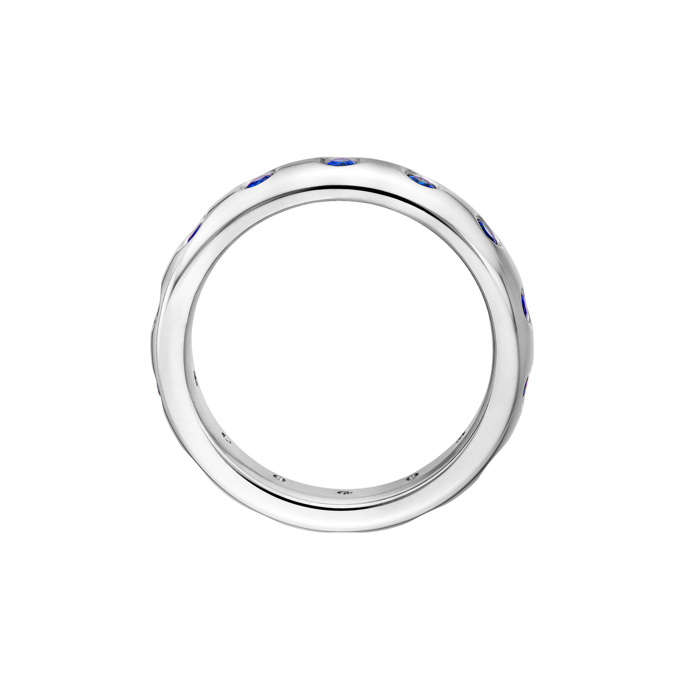 1/2tcw Round Sapphire Straight Band Ring