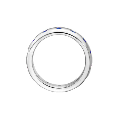 1/2tcw Round Sapphire Straight Band Ring