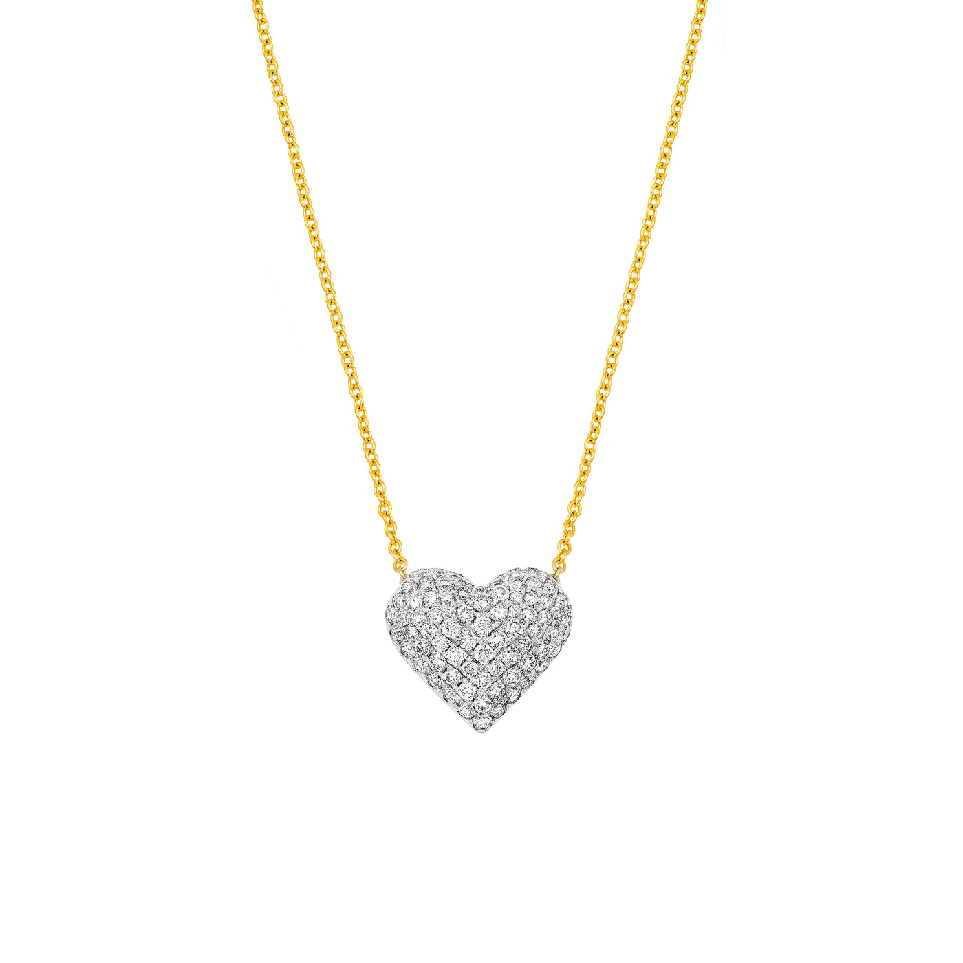 Diamond Pave Heart Necklace (1/2tcw)