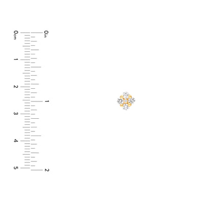 1/2tcw Diamond Flower Stud Earrings