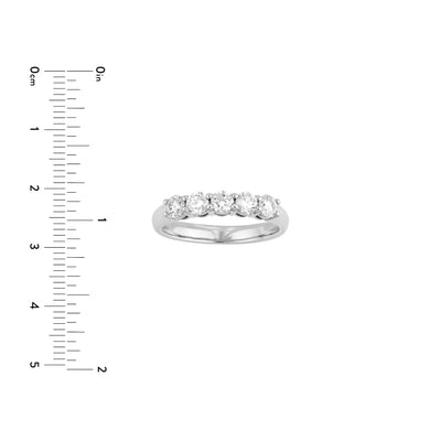7/8tcw 5 Stone Diamond Ring