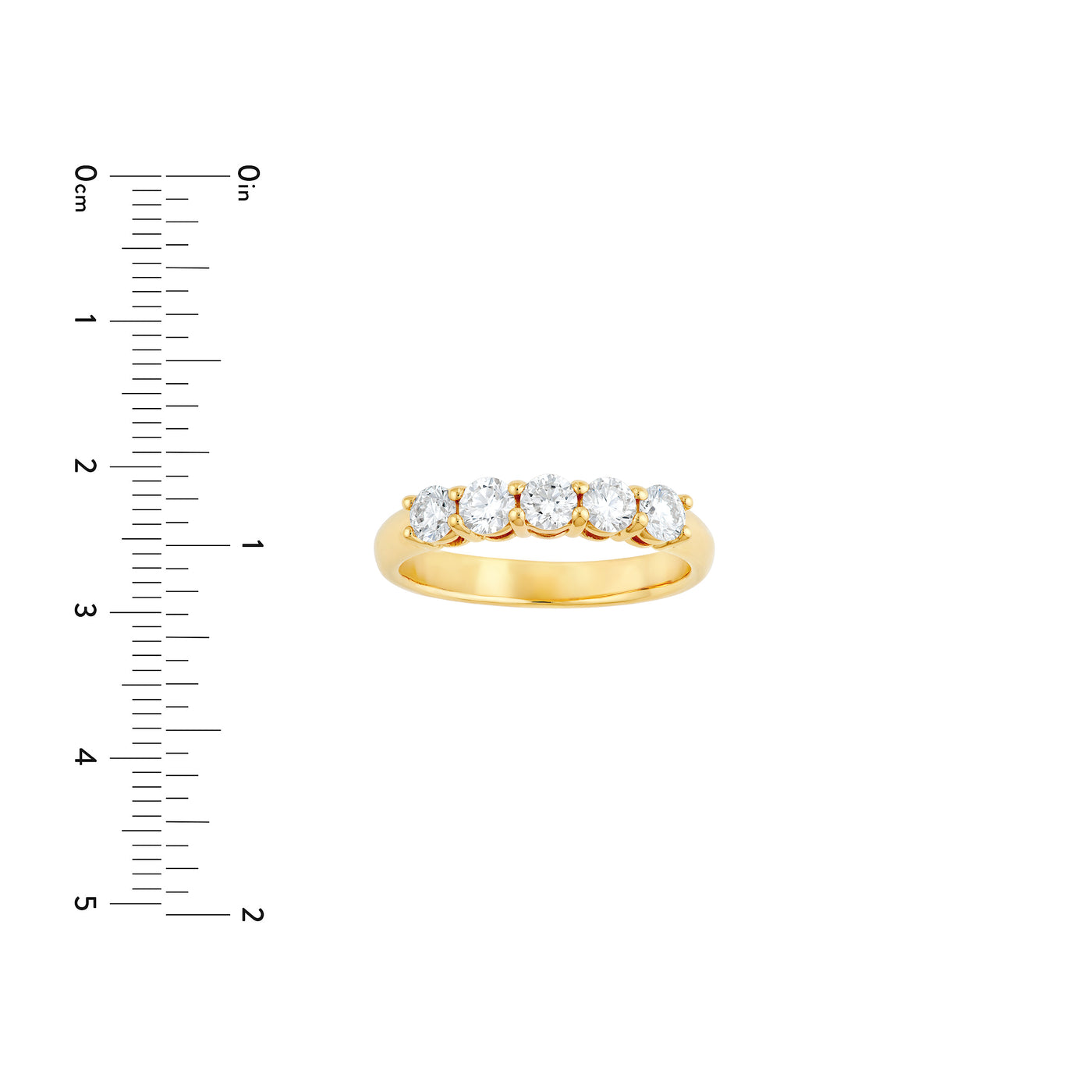 7/8tcw 5 Stone Diamond Ring