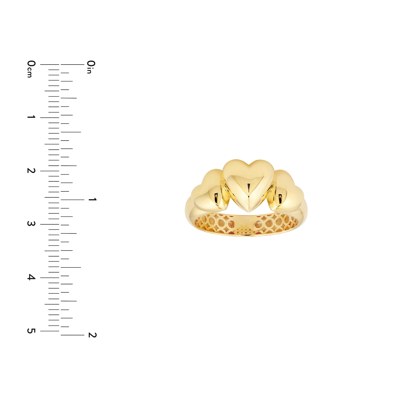 Triple Hearts Ring