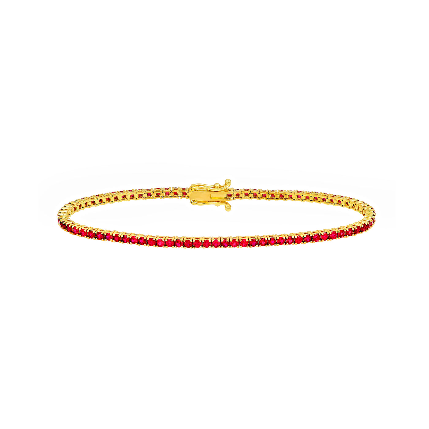 2.0mm Red Ruby Tennis Bracelet