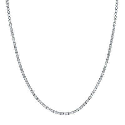 4-5/8tcw Diamond Halfway Tennis Necklace