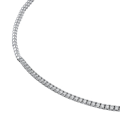 4-5/8tcw Diamond Halfway Tennis Necklace