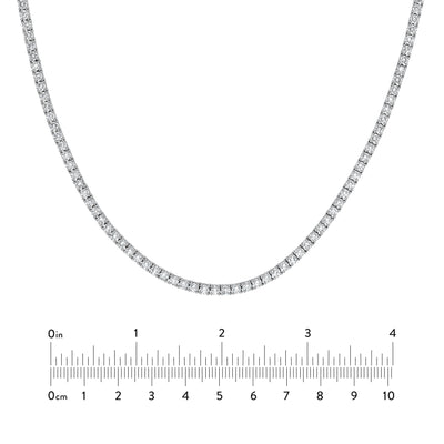 4-5/8tcw Diamond Halfway Tennis Necklace