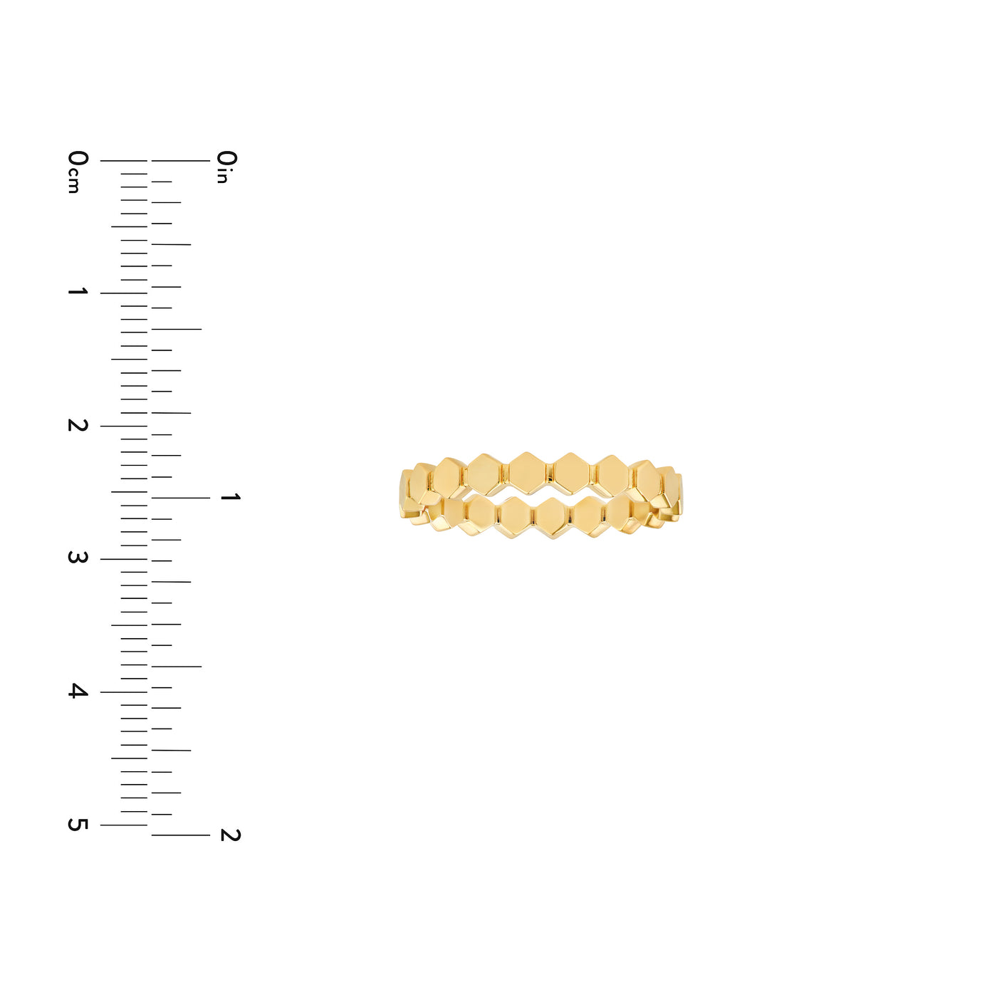 Hexagonal Bead Band Ring