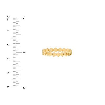 Hexagonal Bead Band Ring