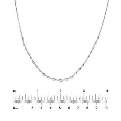 Round Ascending Diamond Necklace (1tcw)