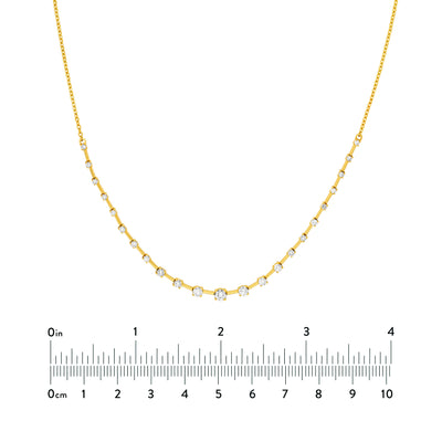Round Ascending Diamond Necklace (1tcw)