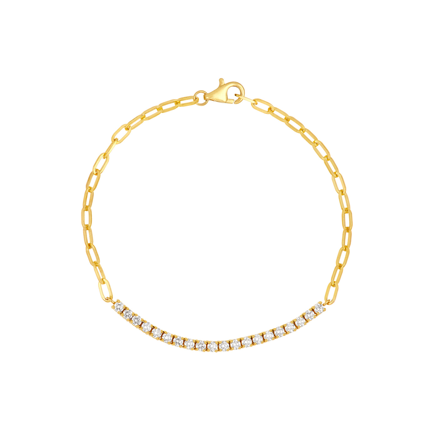 1.0tcw Diamond Paper Clip Bracelet