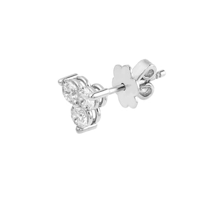 1tcw 3.5mm Diamond Trio Stud Earrings