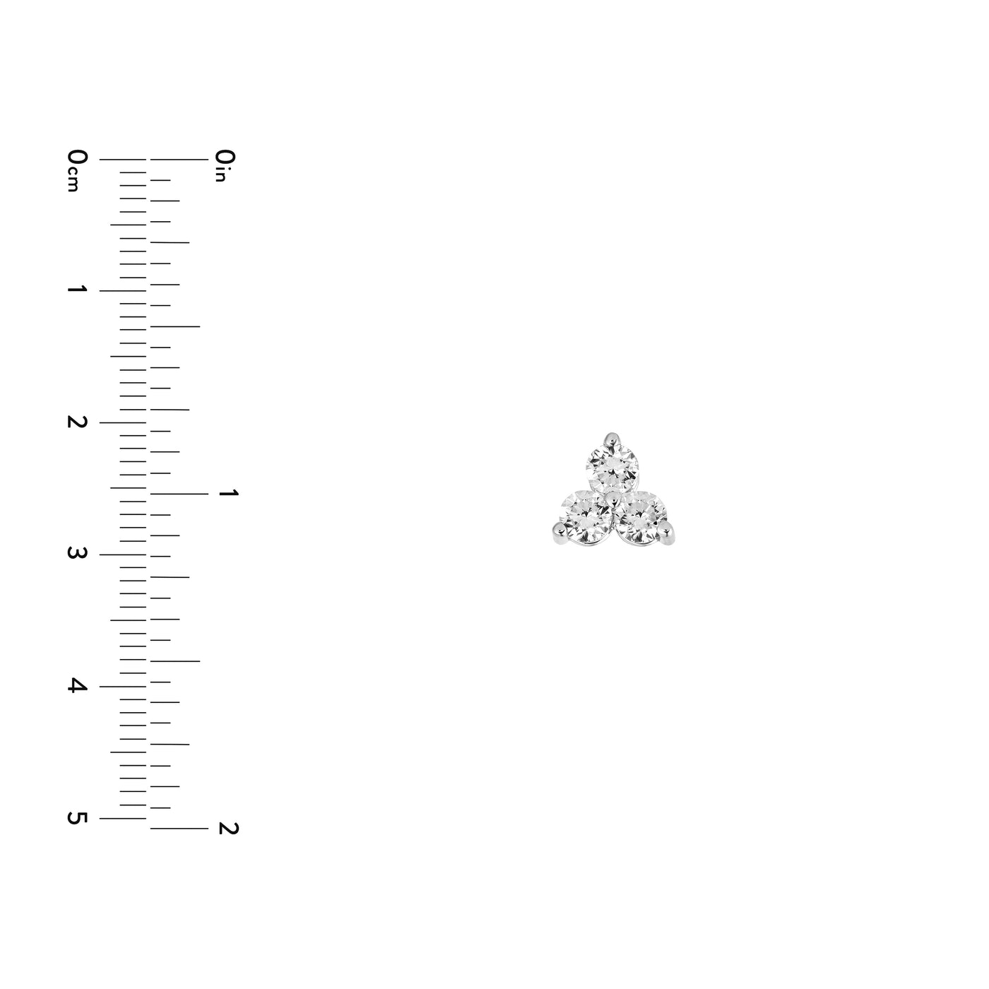 1tcw 3.5mm Diamond Trio Stud Earrings