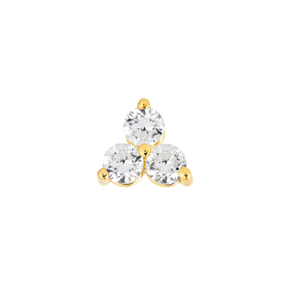 1tcw 3.5mm Diamond Trio Stud Earrings