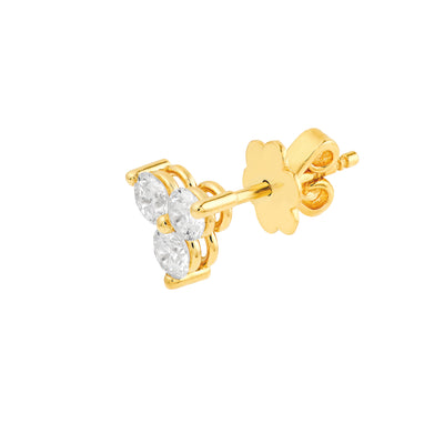1tcw 3.5mm Diamond Trio Stud Earrings