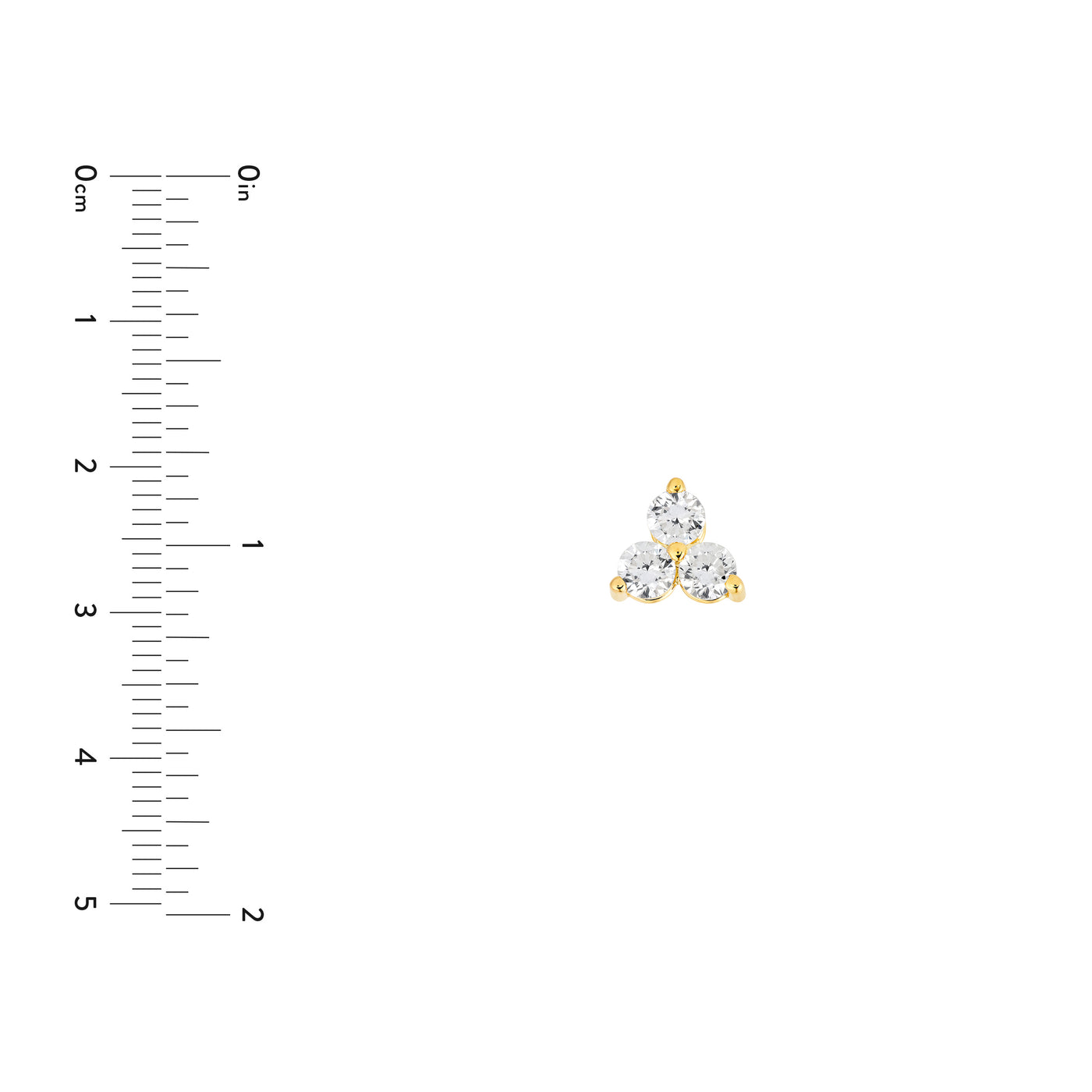 1tcw 3.5mm Diamond Trio Stud Earrings