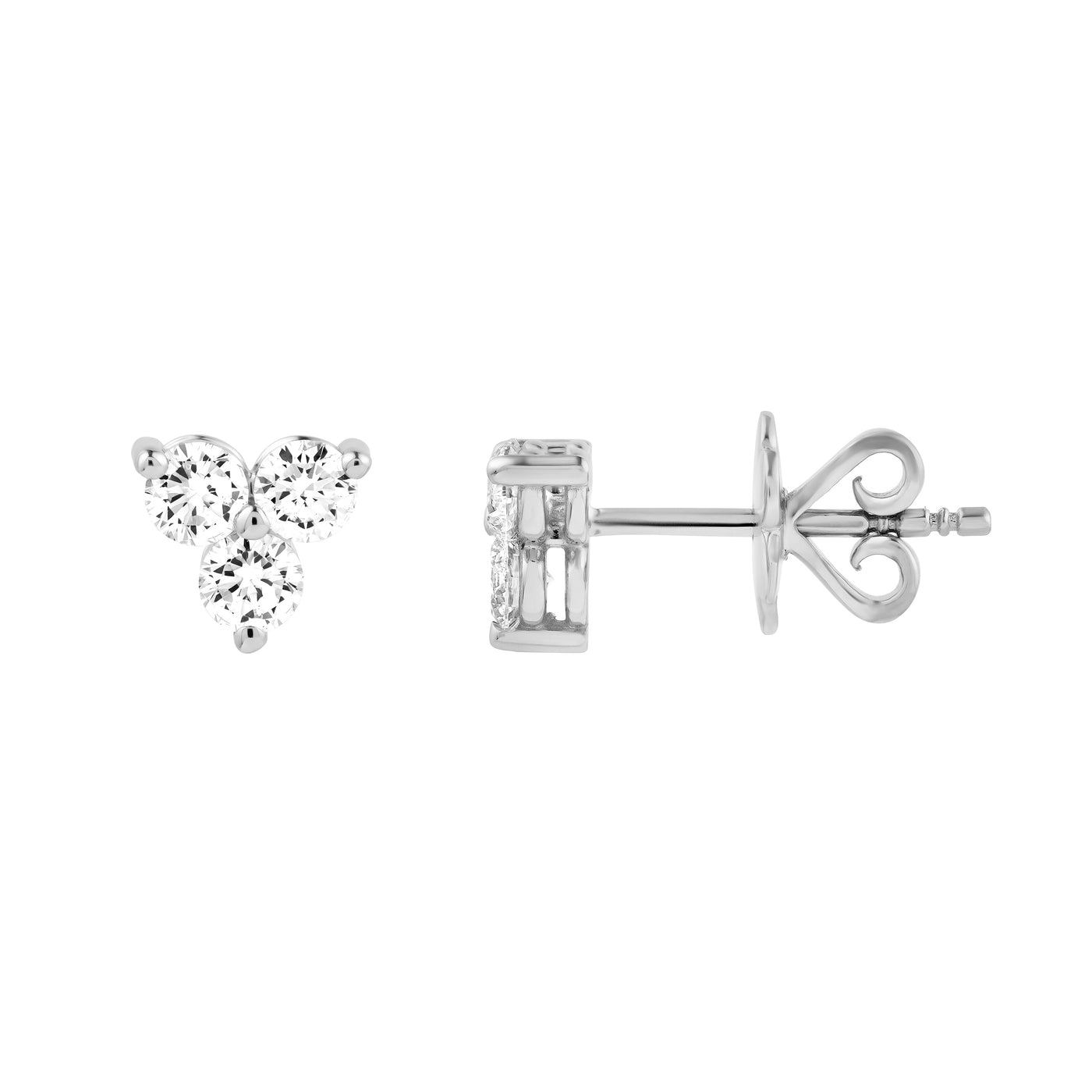 5/8tcw Diamond Trio Stud Earrings