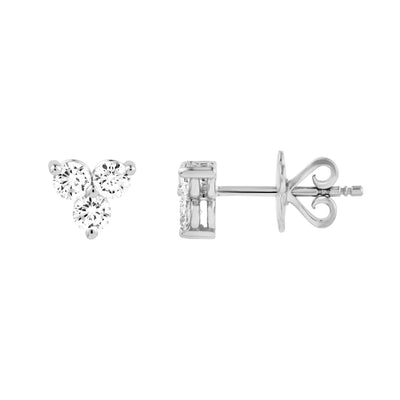 5/8tcw Diamond Trio Stud Earrings