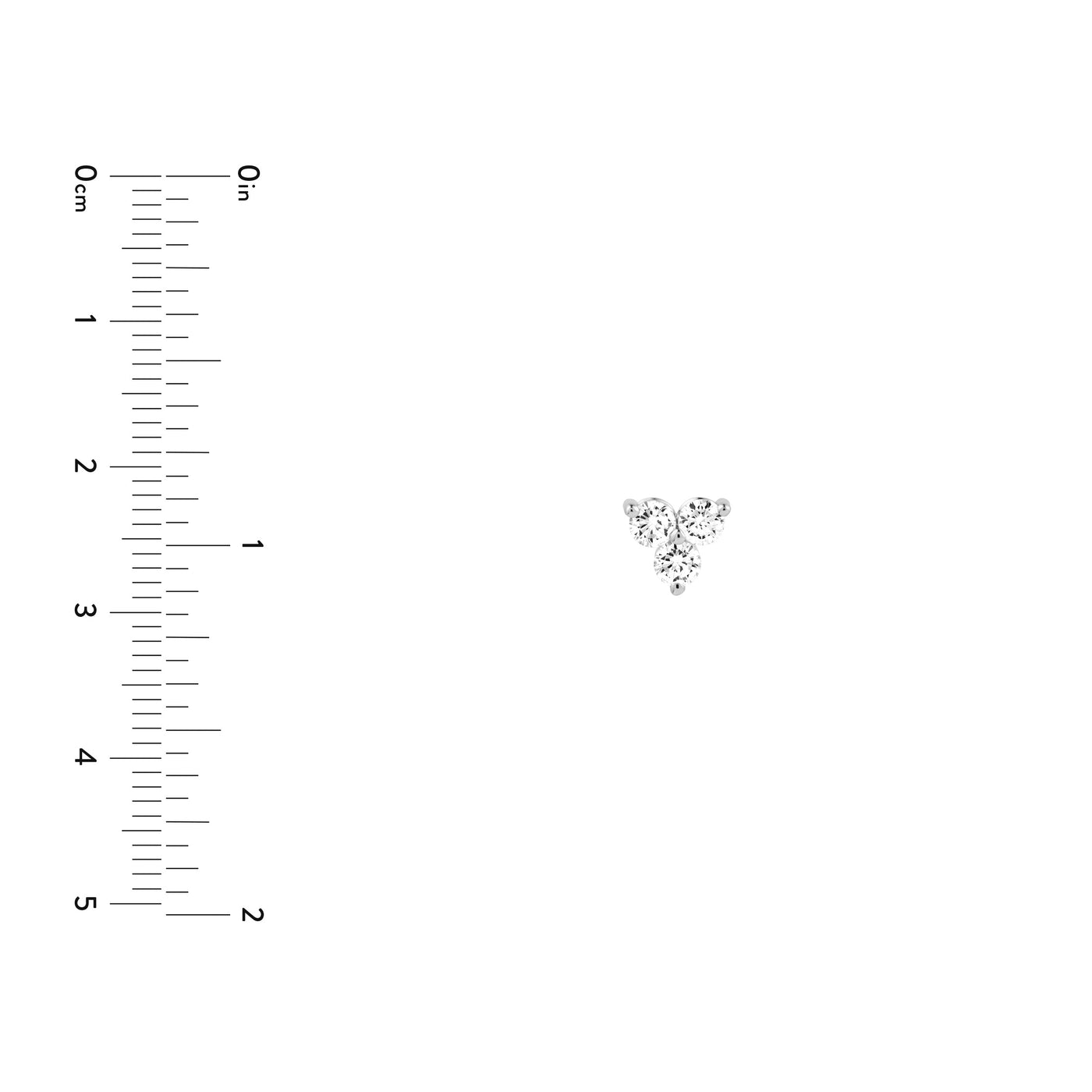 5/8tcw Diamond Trio Stud Earrings