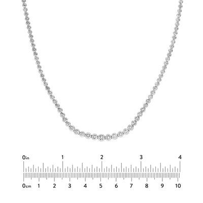 5-1/3tcw Diamond Bezel Graduated Tennis Necklace