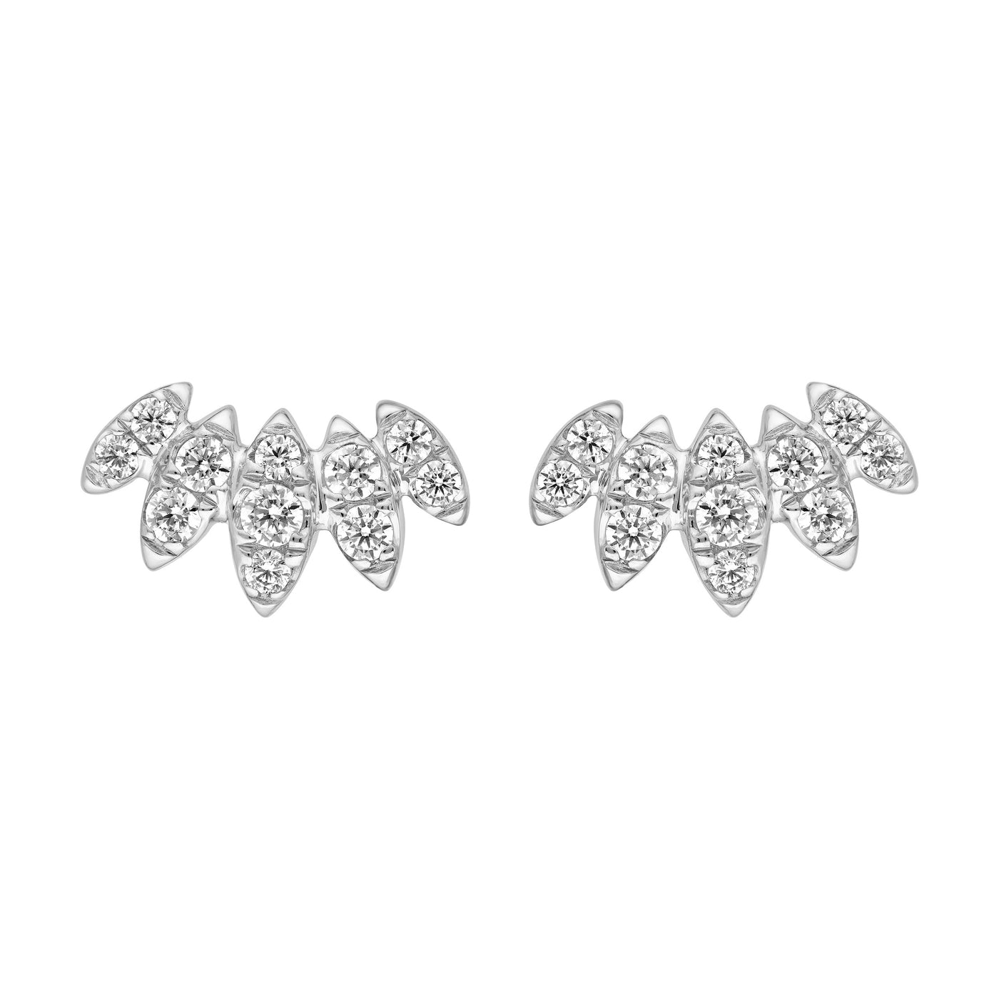 3/8tcw Diamond Flower Stud Earrings