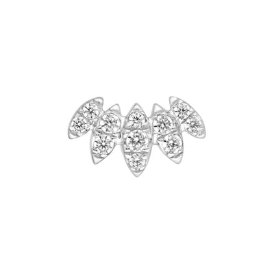 3/8tcw Diamond Flower Stud Earrings