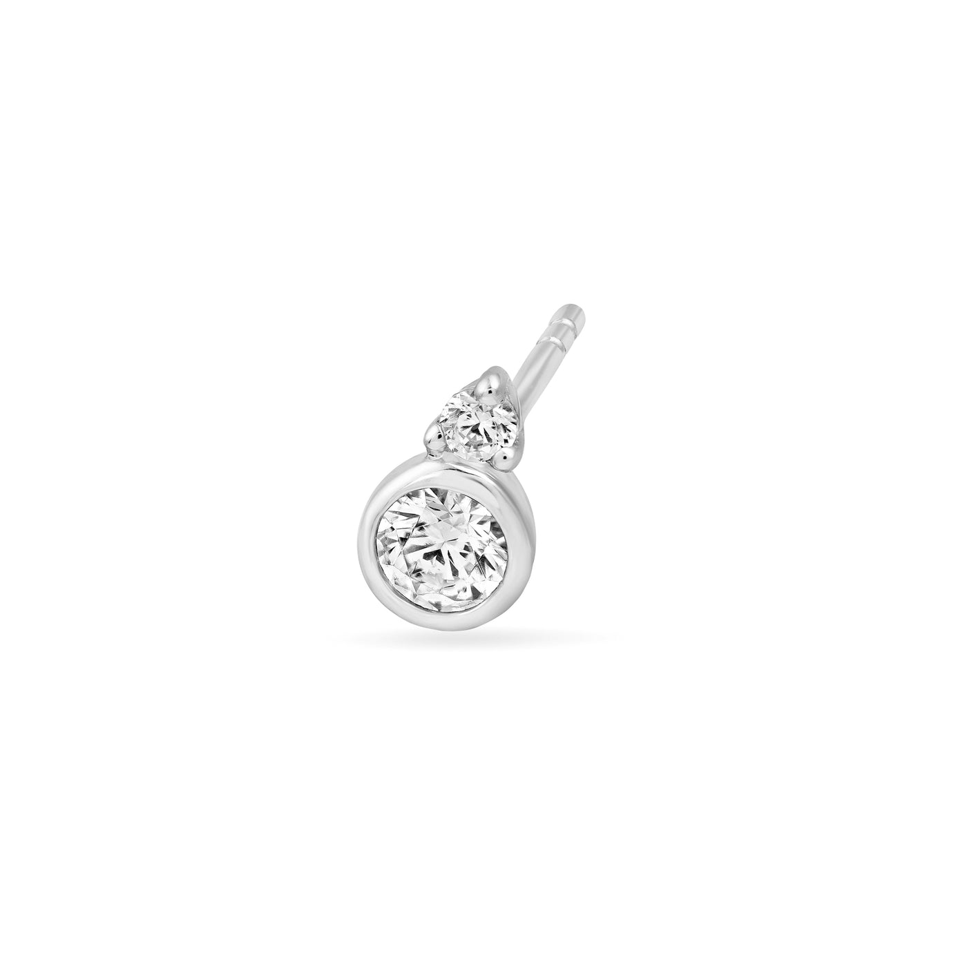 3/8tcw Round Bezel Diamond Earrings