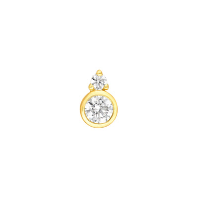 3/8tcw Round Bezel Diamond Earrings