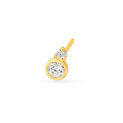 3/8tcw Round Bezel Diamond Earrings