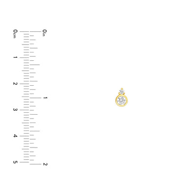3/8tcw Round Bezel Diamond Earrings