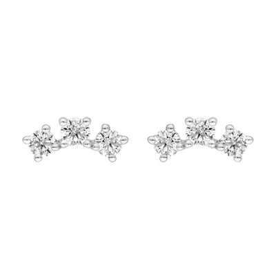 1/2tcw Diamond Trio Stud Earrings