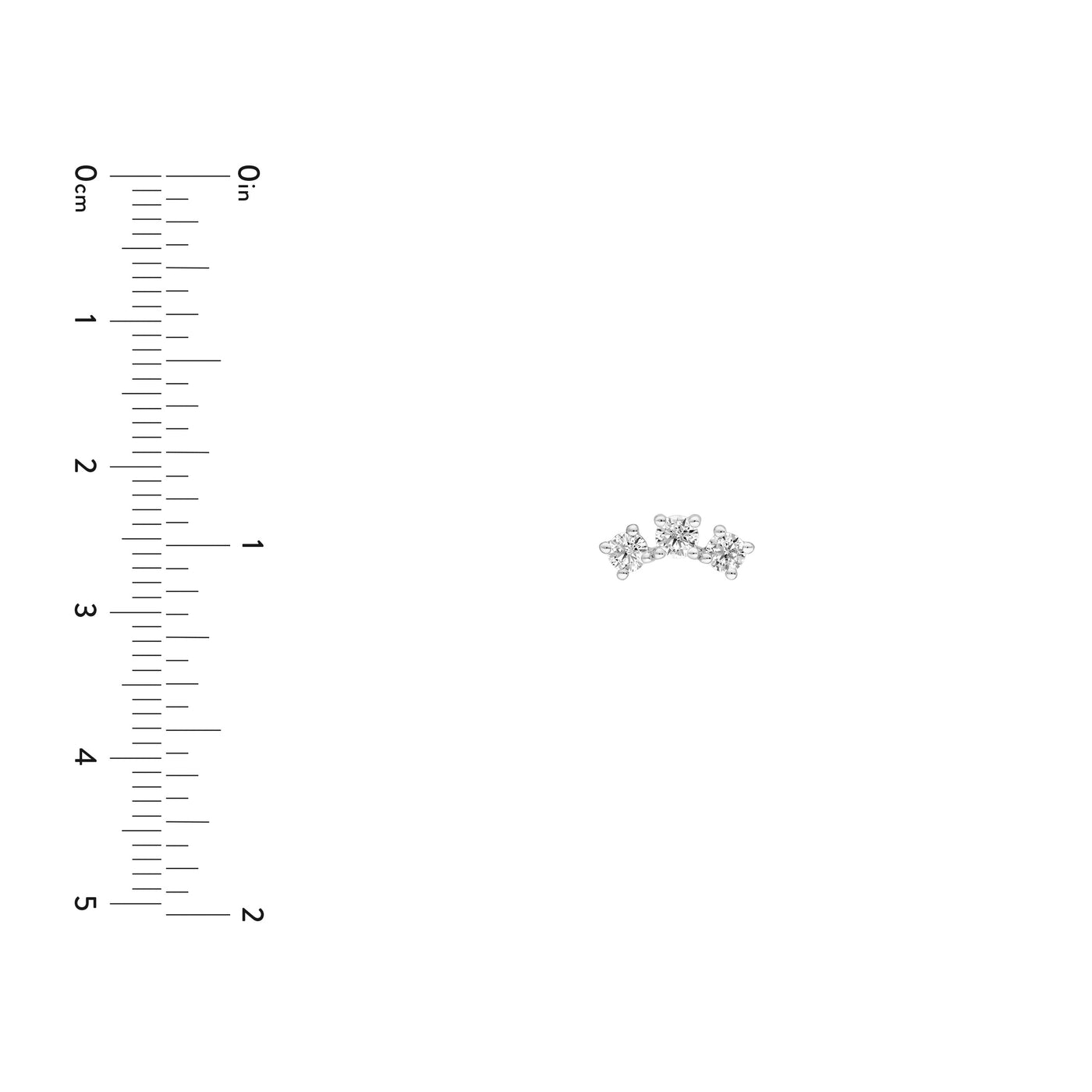 1/2tcw Diamond Trio Stud Earrings