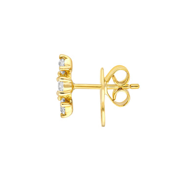 1/2tcw Diamond Trio Stud Earrings