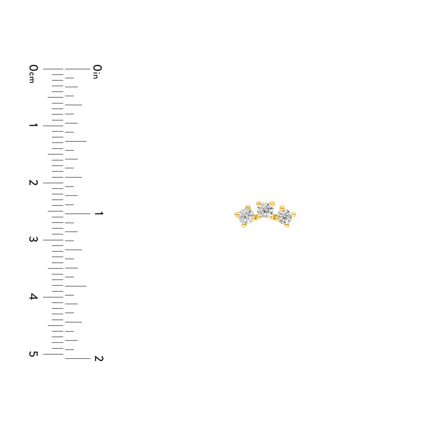 1/2tcw Diamond Trio Stud Earrings