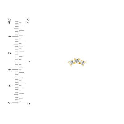 1/2tcw Diamond Trio Stud Earrings