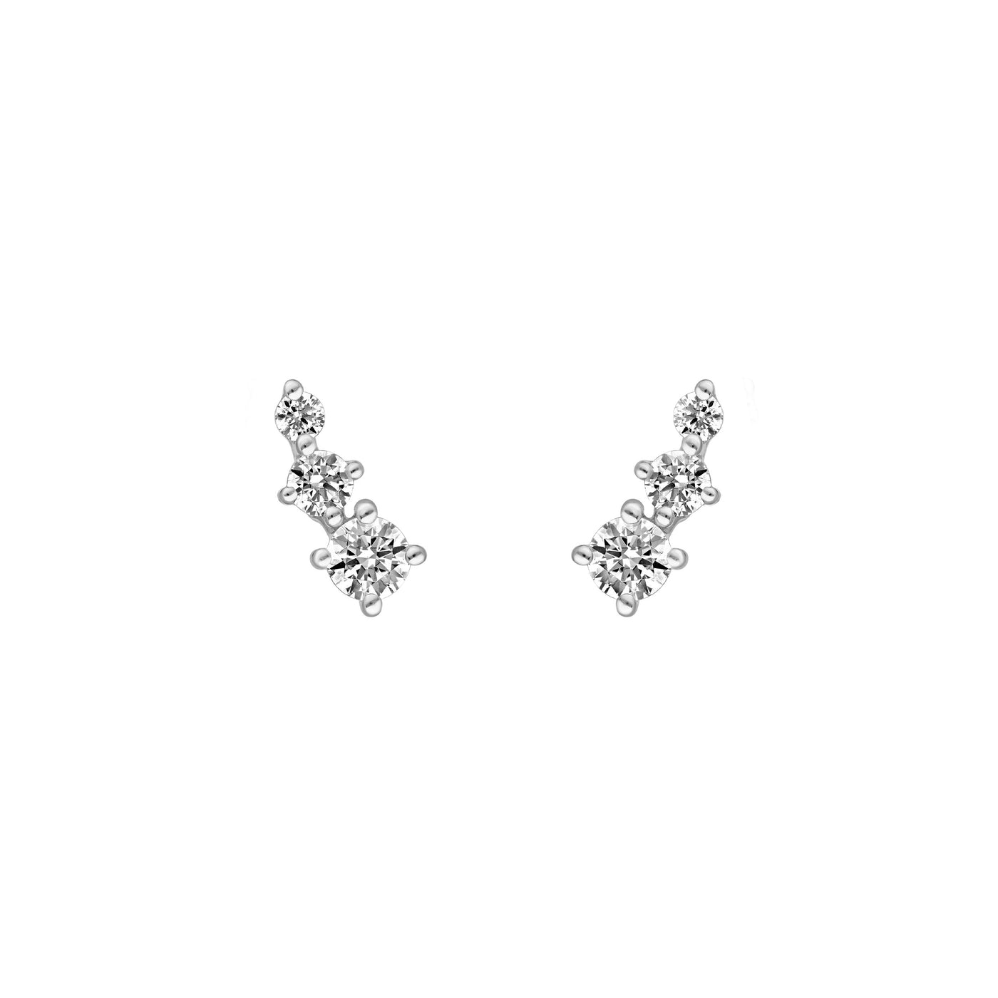 1/5tcw Diamond Graduated Earrings