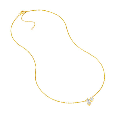 2tcw Marquise & Round Diamond Station Necklace