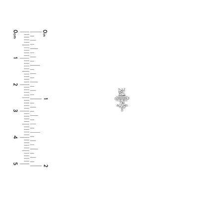 5/8tcw Square Baguette Princess & Round Diamond Studs