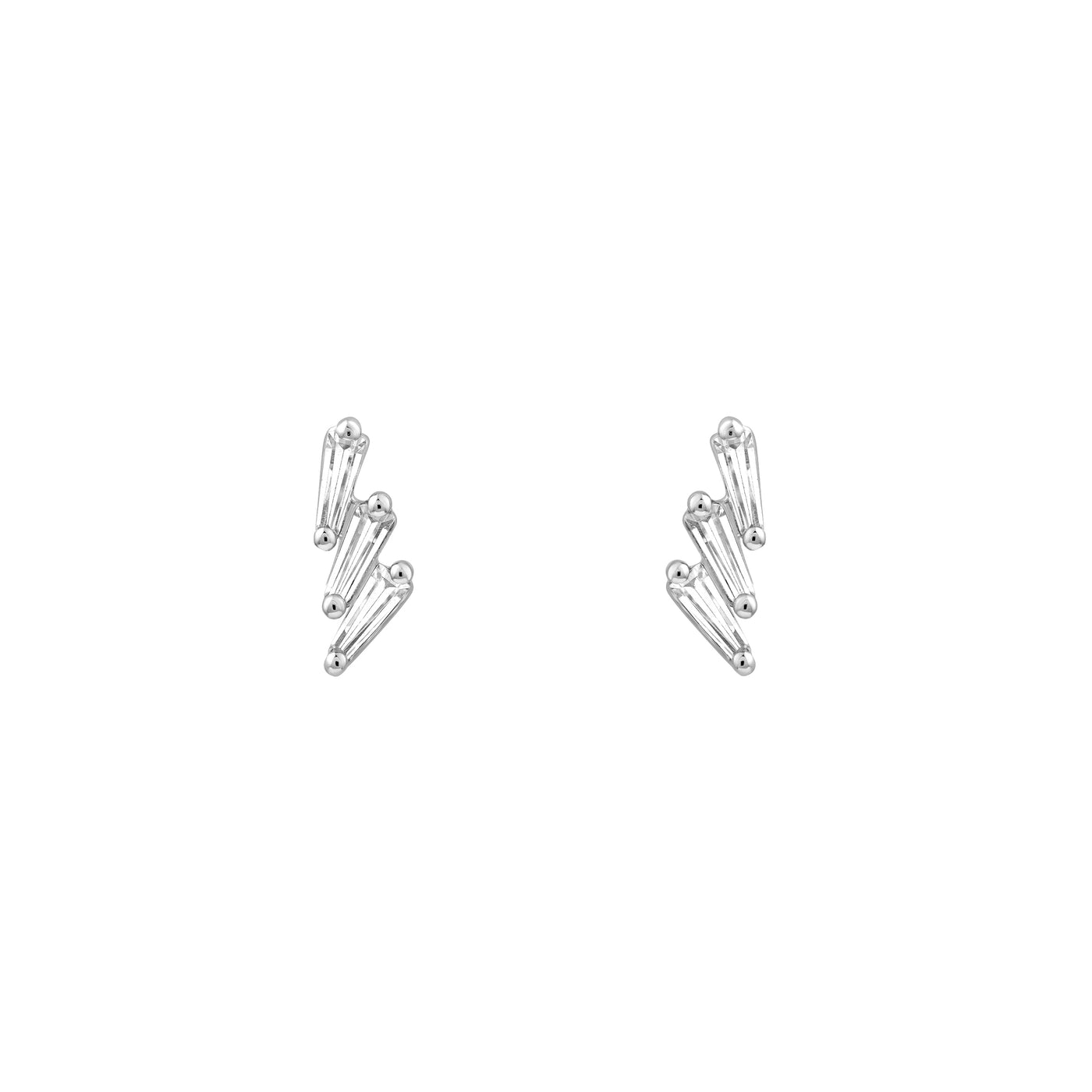 7/8tcw Diamond Stacked Earrings