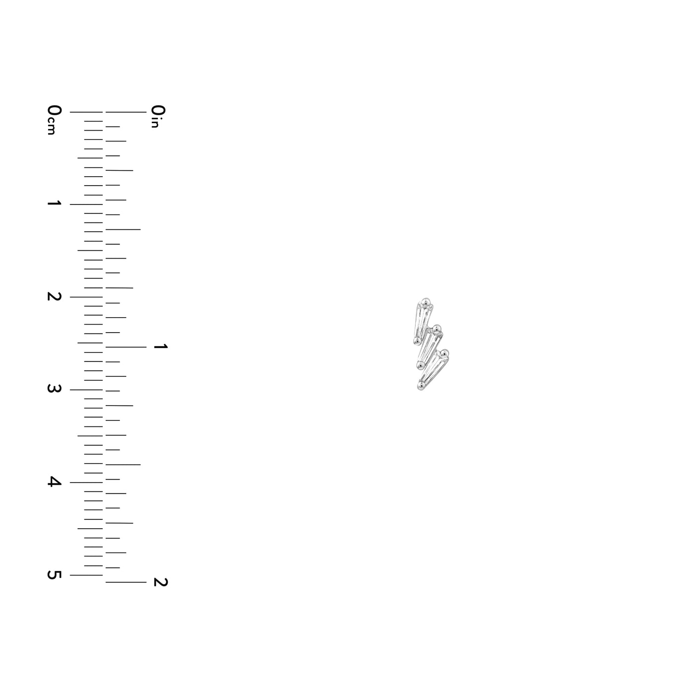 7/8tcw Diamond Stacked Earrings