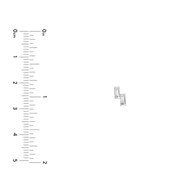 1/2tcw Baguette Diamond Stud Earrings